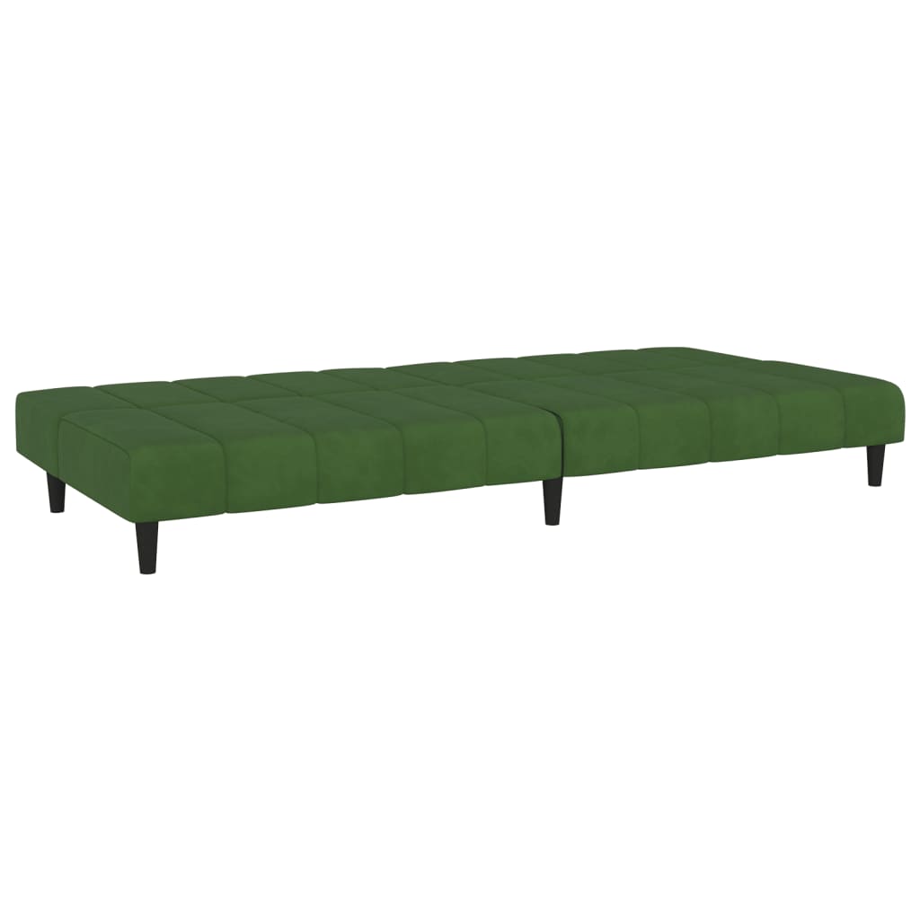 Canapé lit 2 places velours vert foncé