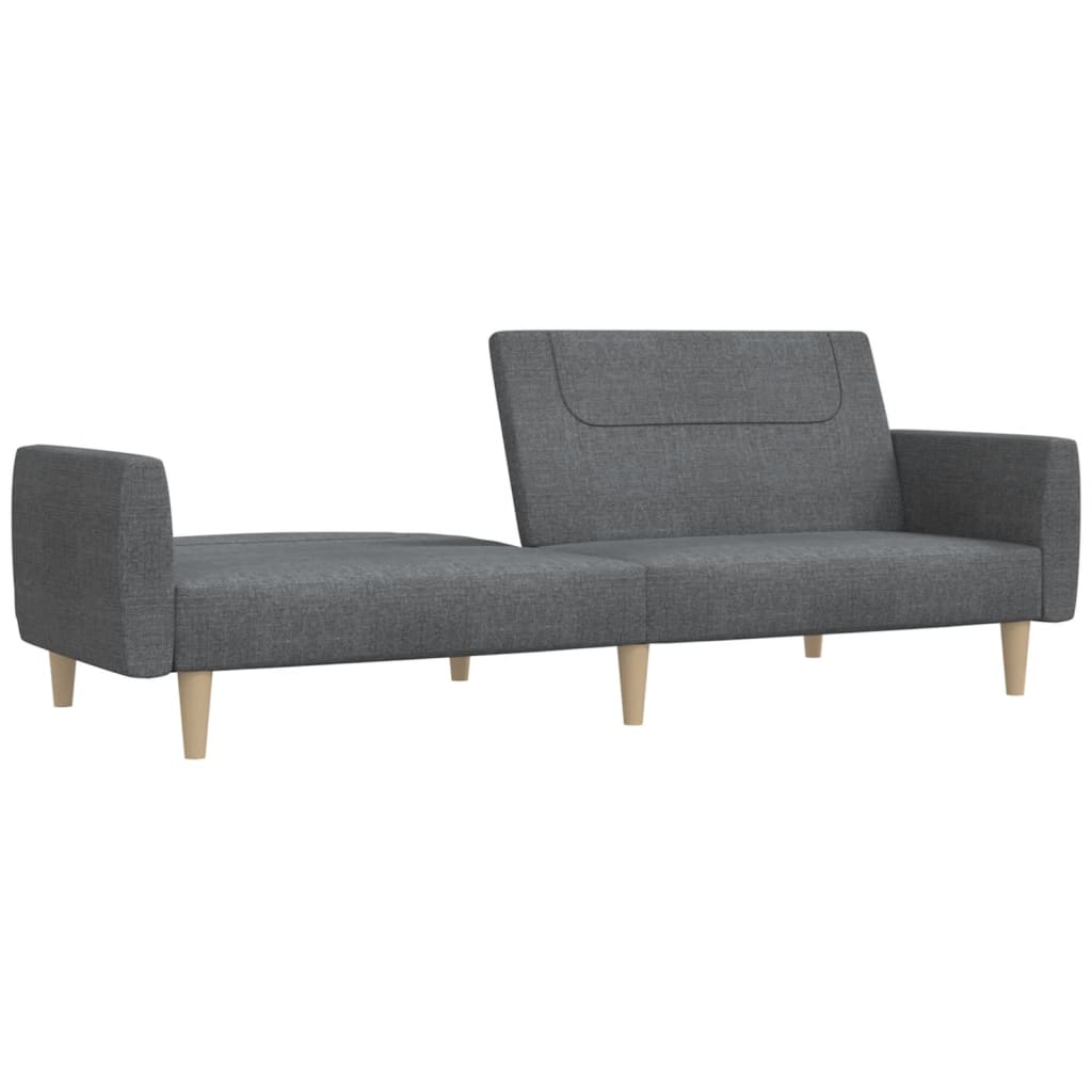 Canapé lit 2 places tissu gris clair