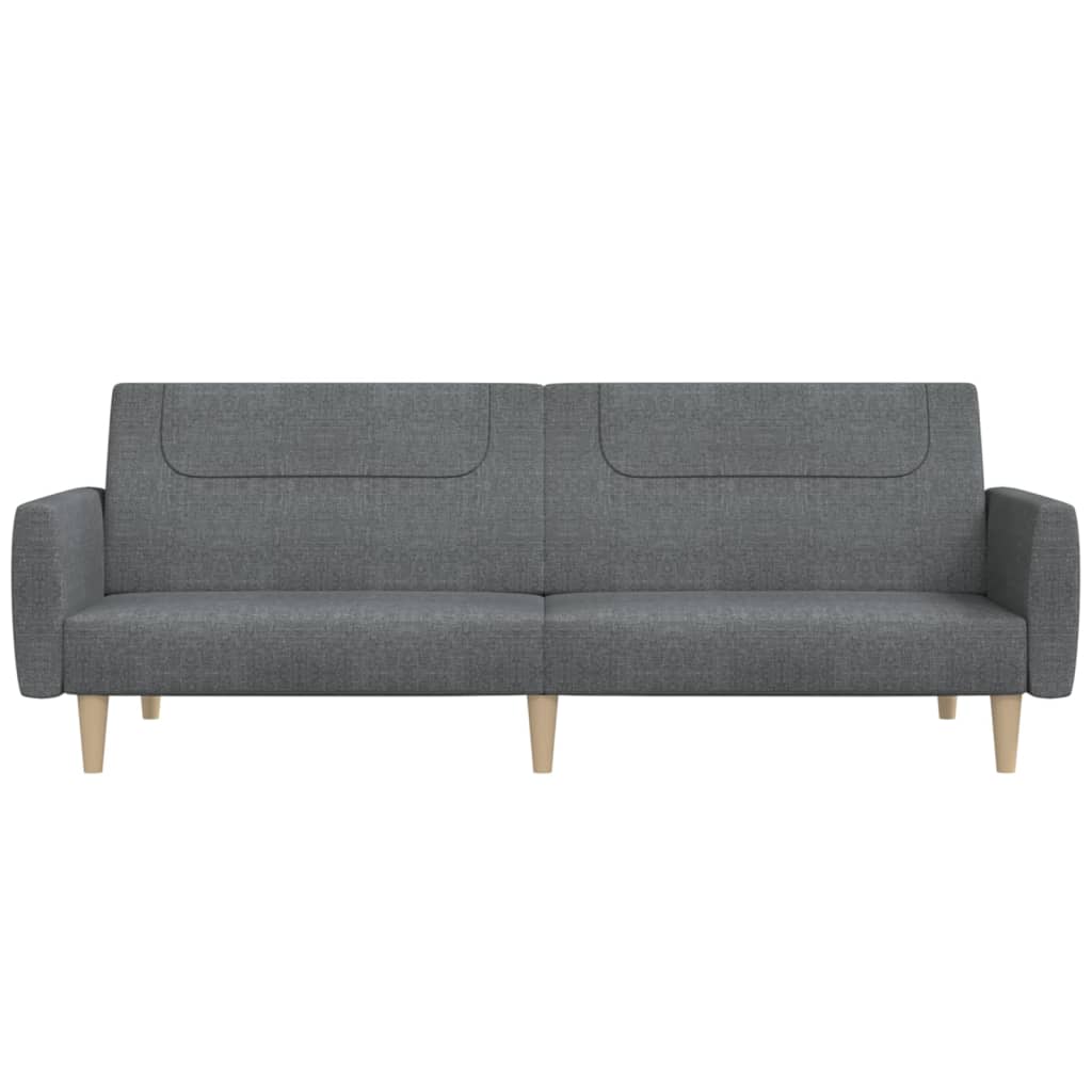 Canapé lit 2 places tissu gris clair
