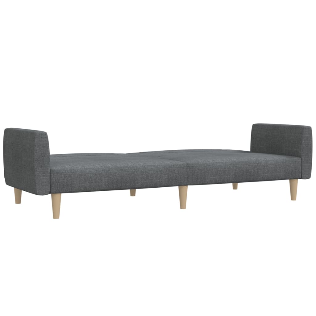 Canapé lit 2 places tissu gris clair