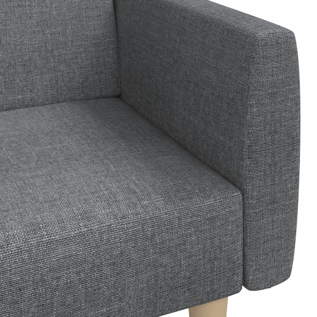 Canapé lit 2 places tissu gris clair