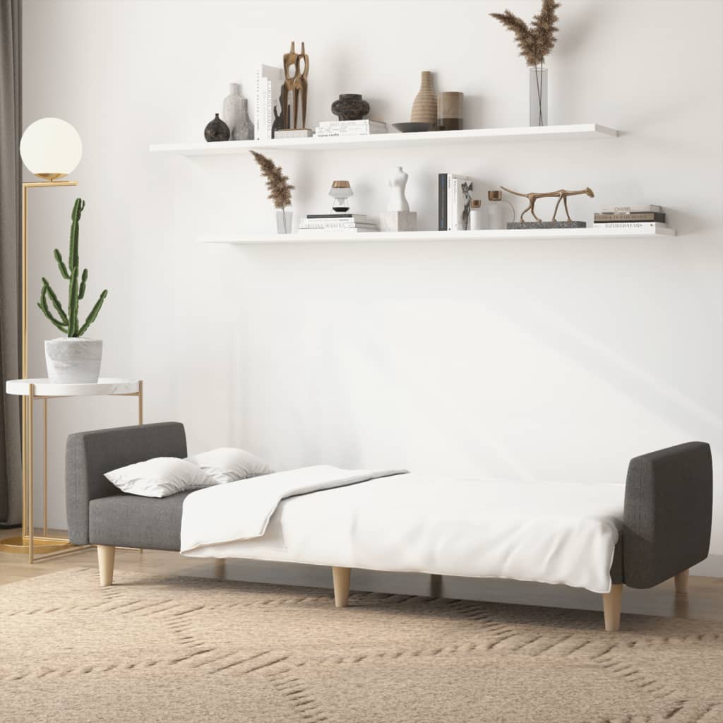 Canapé lit 2 places tissu gris foncé