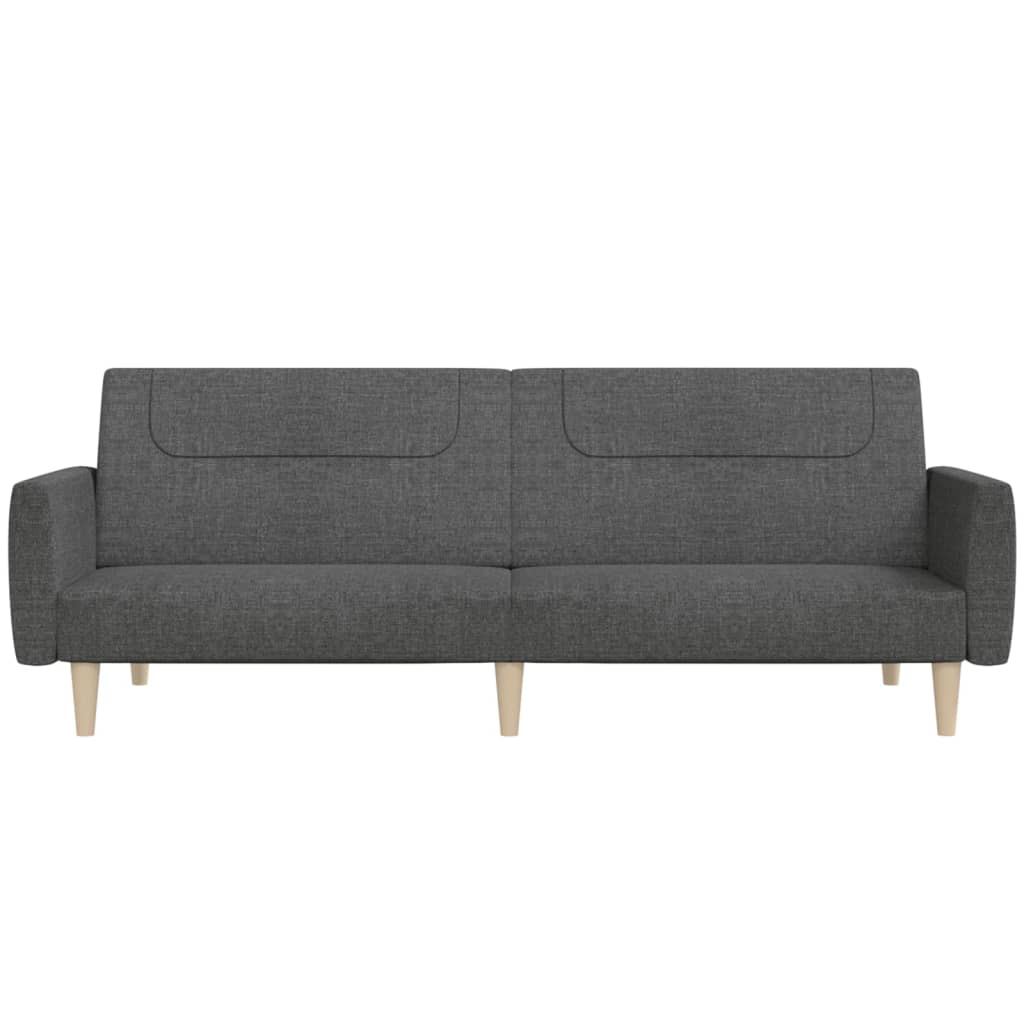 Canapé lit 2 places tissu gris foncé