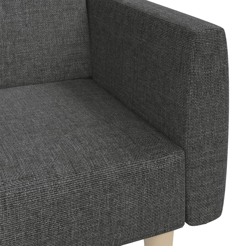 Canapé lit 2 places tissu gris foncé