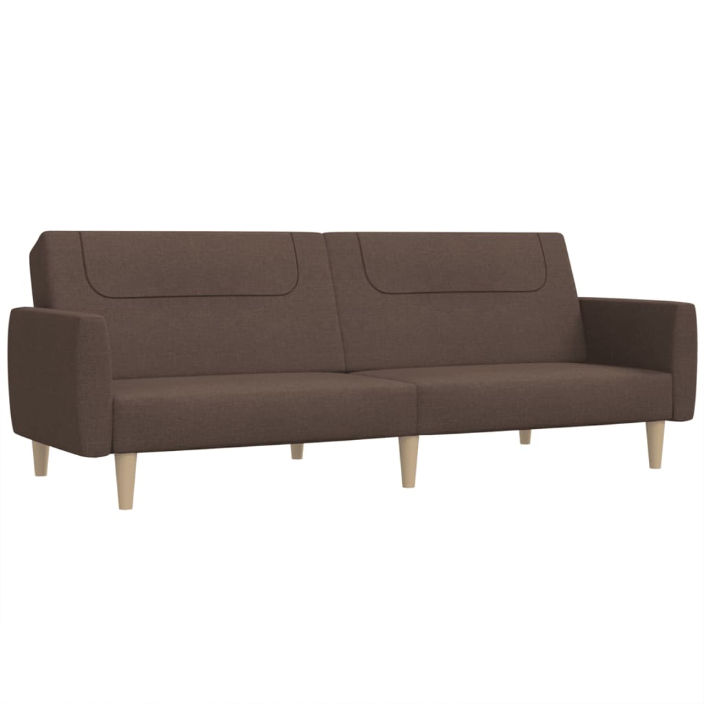 Canapé lit 2 places tissu taupe