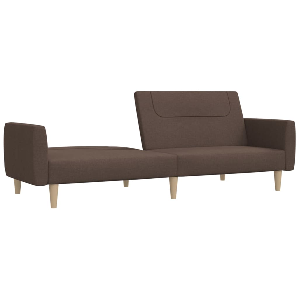 Canapé lit 2 places tissu taupe