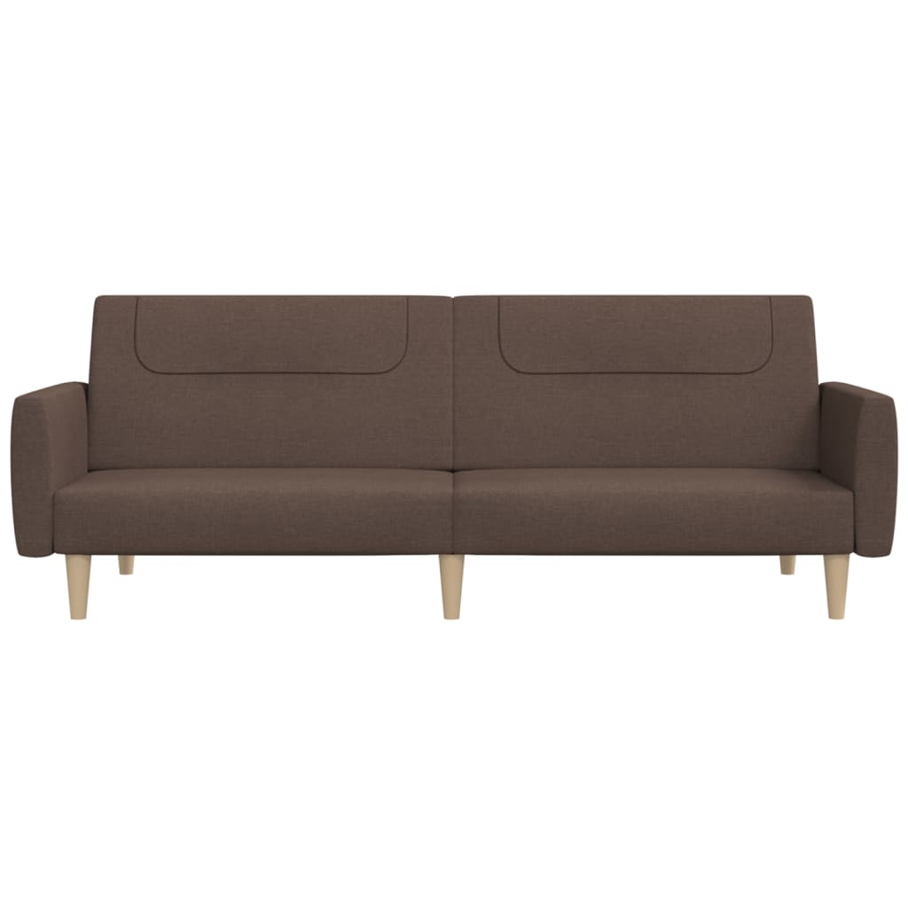 Canapé lit 2 places tissu taupe