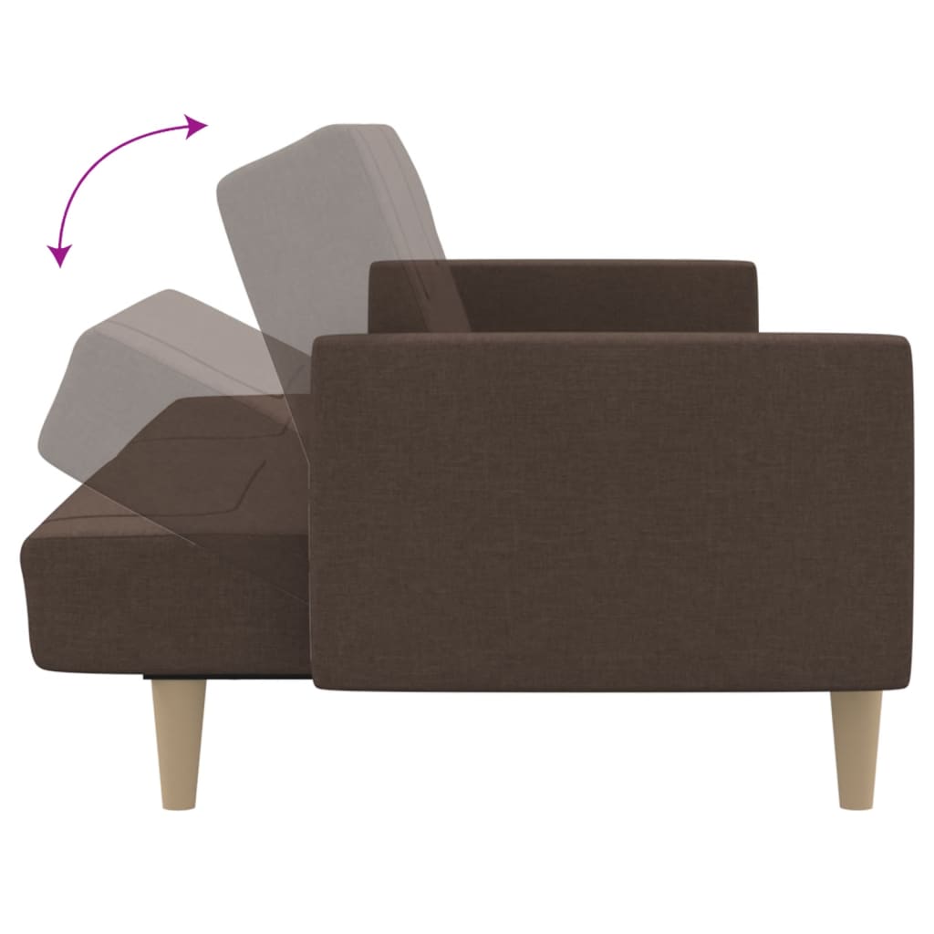 Canapé lit 2 places tissu taupe