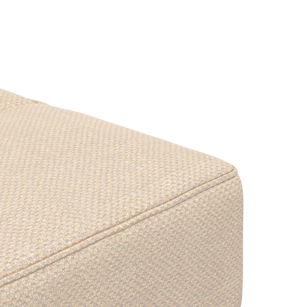 Canapé convertible 2 places avec 2 coussins en tissu crème