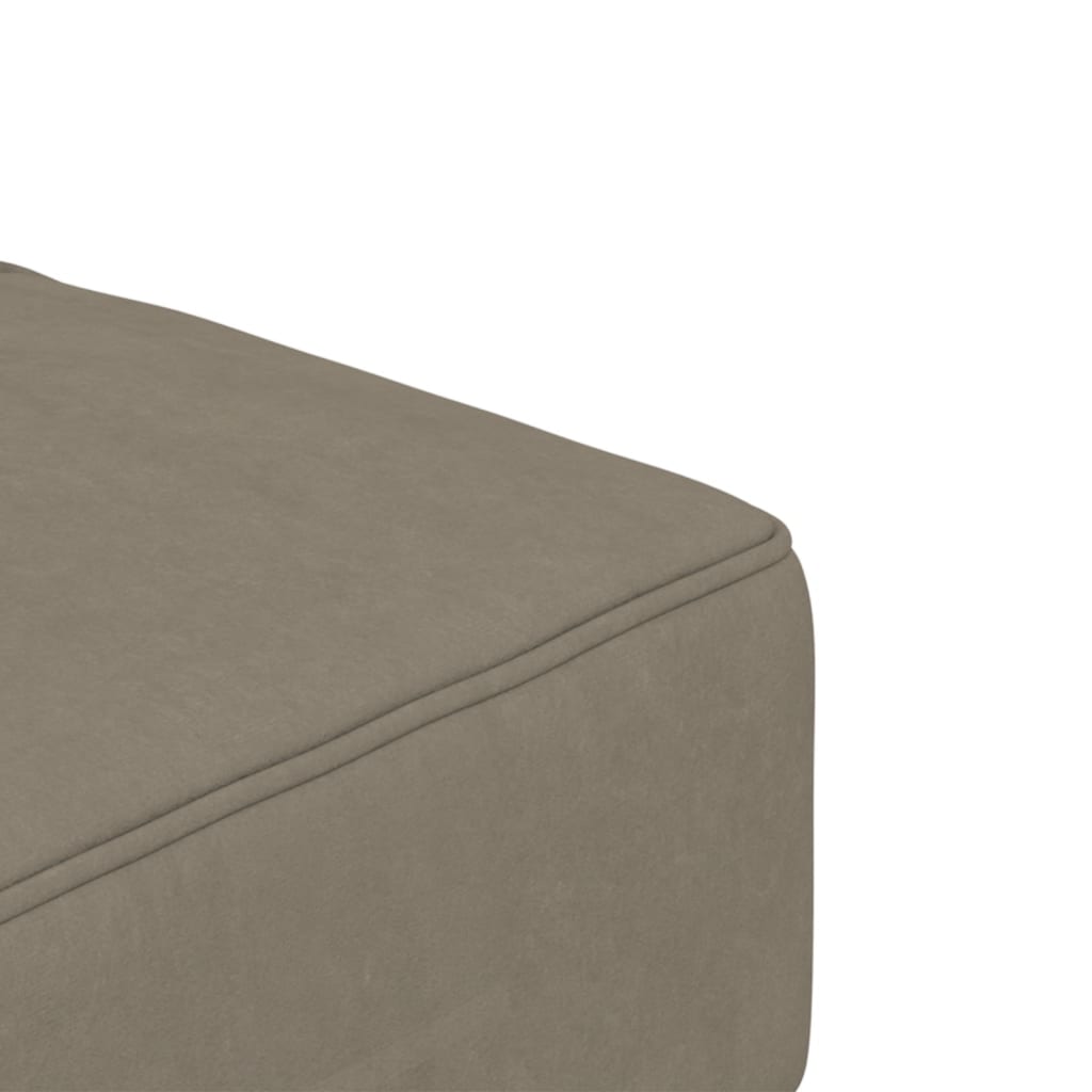 Canapé lit 2 places avec 2 coussins en velours gris clair