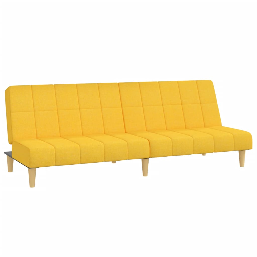 Canapé lit 2 places tissu jaune