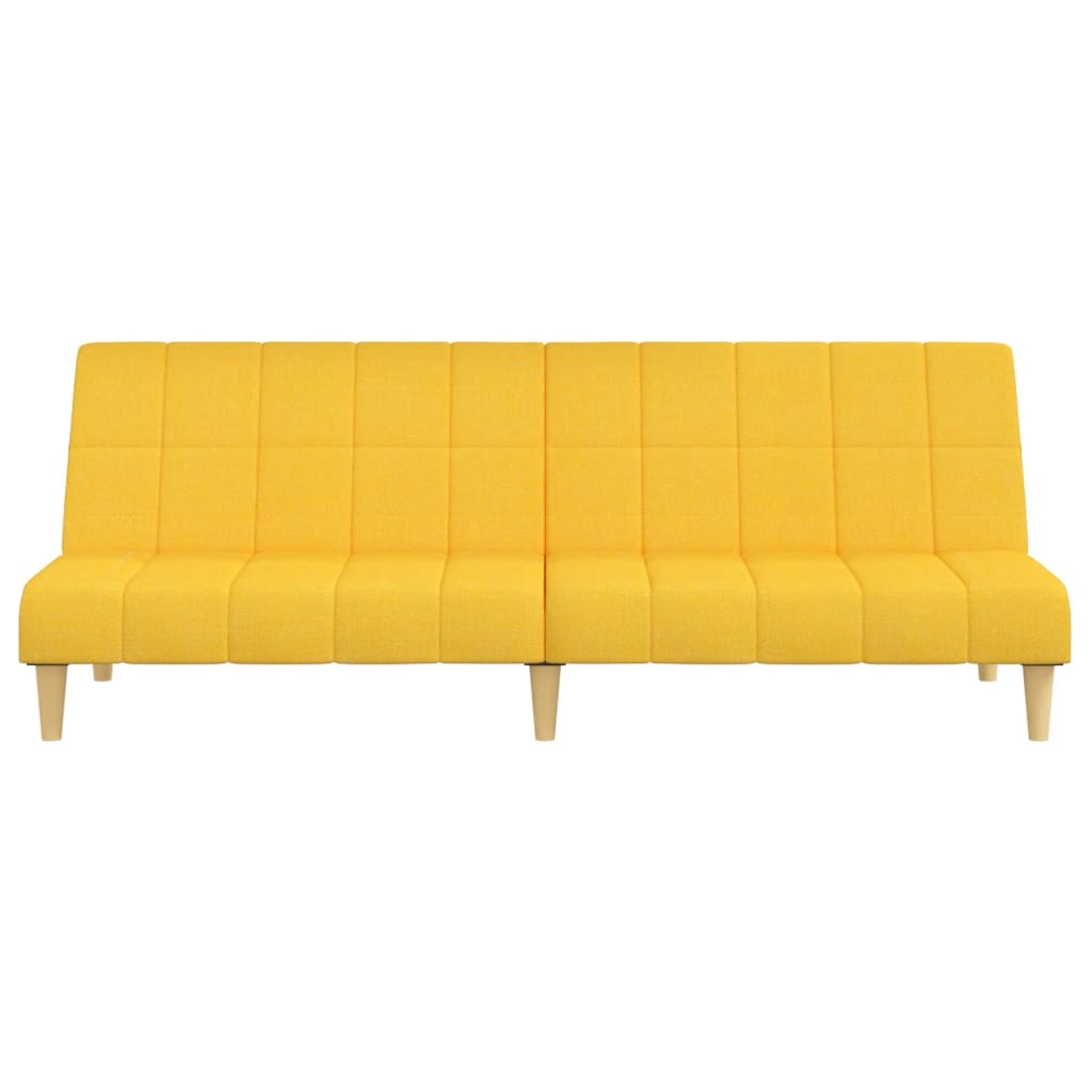 Canapé lit 2 places tissu jaune