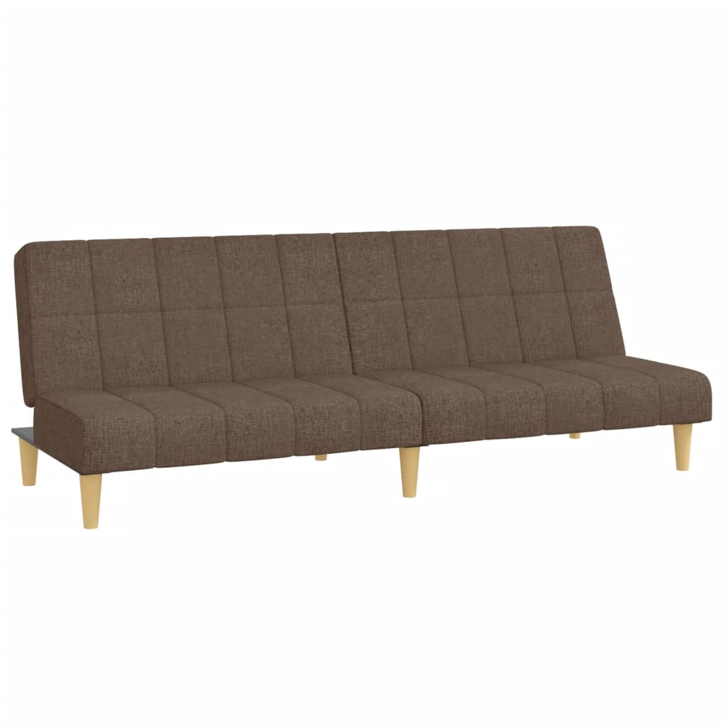 Canapé lit 2 places tissu taupe