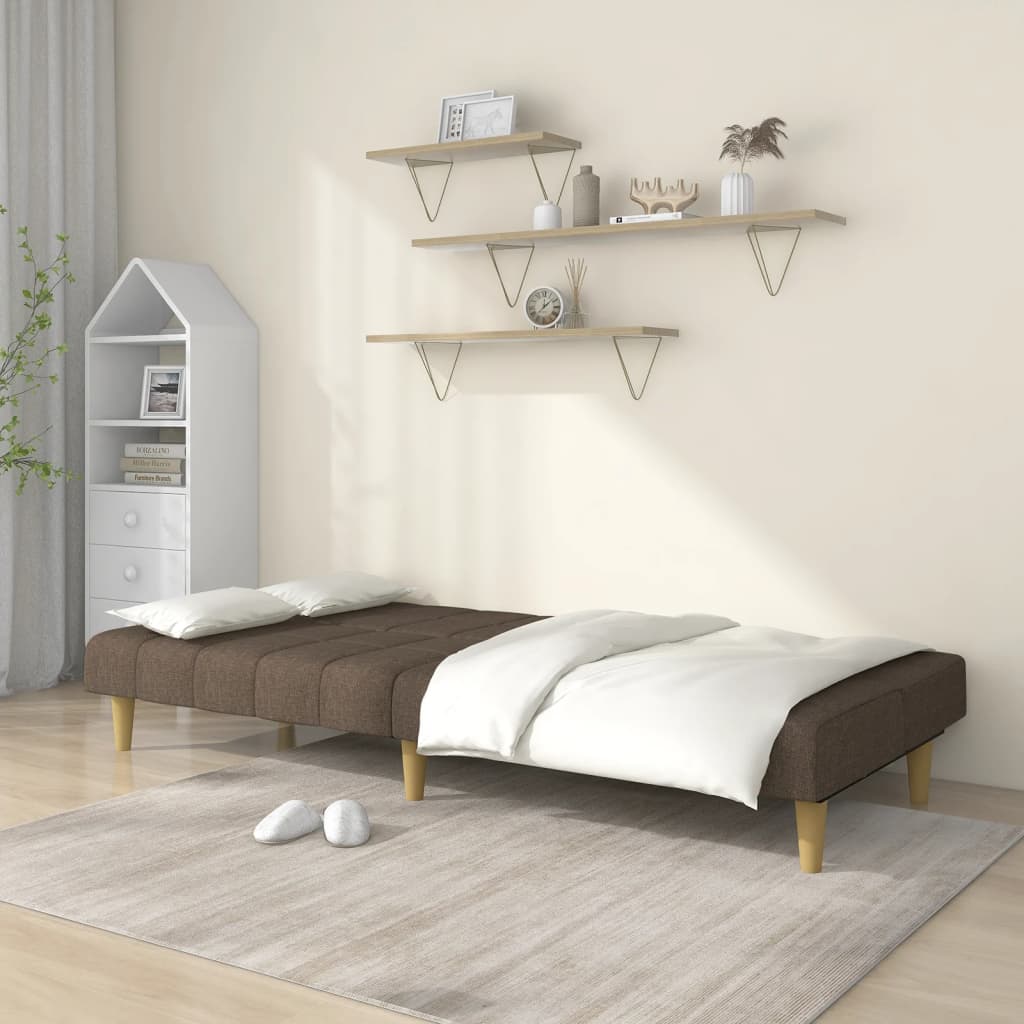 Canapé lit 2 places tissu taupe