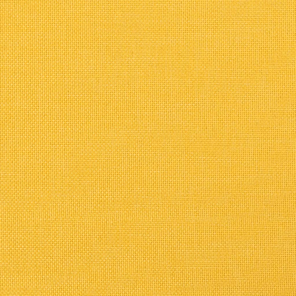 Canapé convertible 2 places avec 2 coussins en tissu jaune