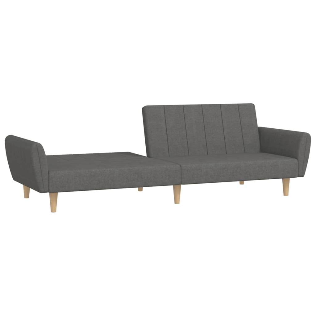 Canapé lit 2 places tissu gris clair