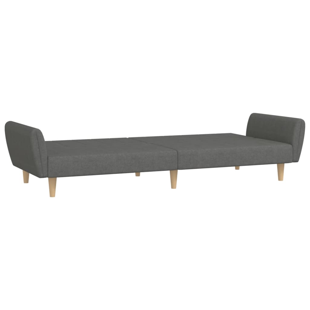 Canapé lit 2 places tissu gris clair