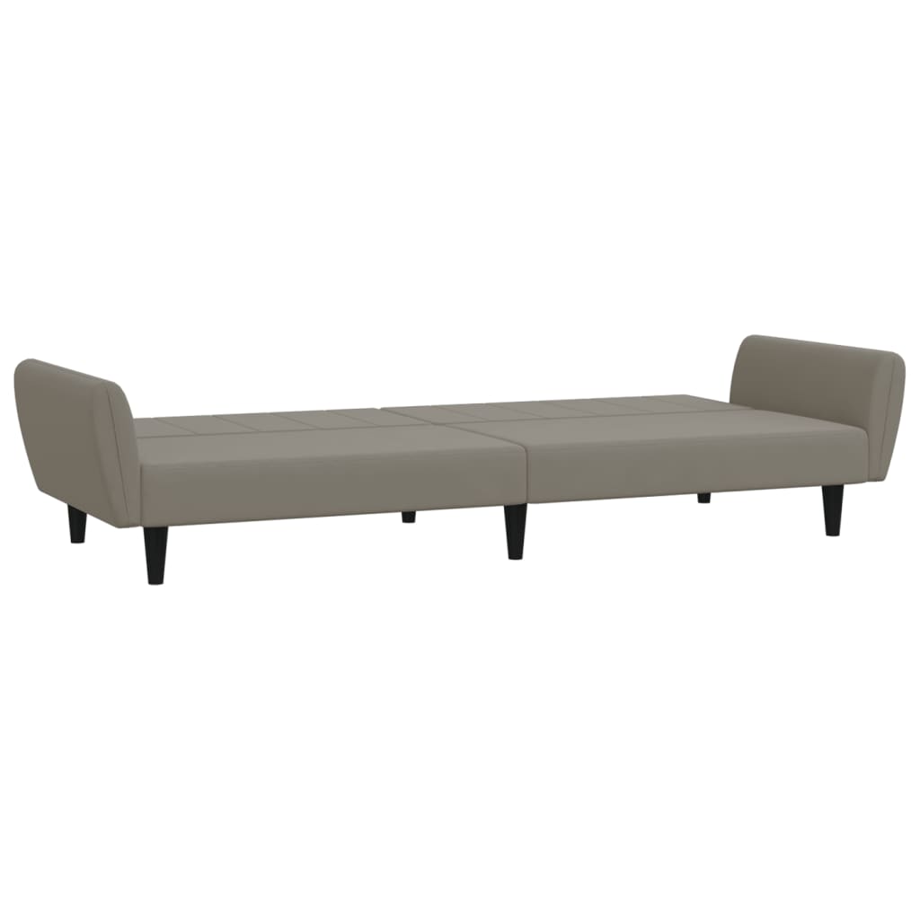 Canapé lit 2 places velours gris clair