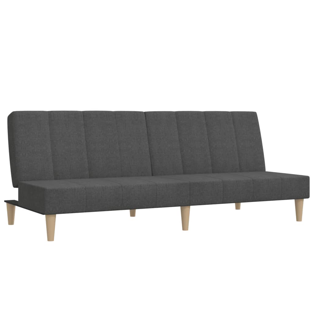 Canapé lit 2 places tissu gris foncé