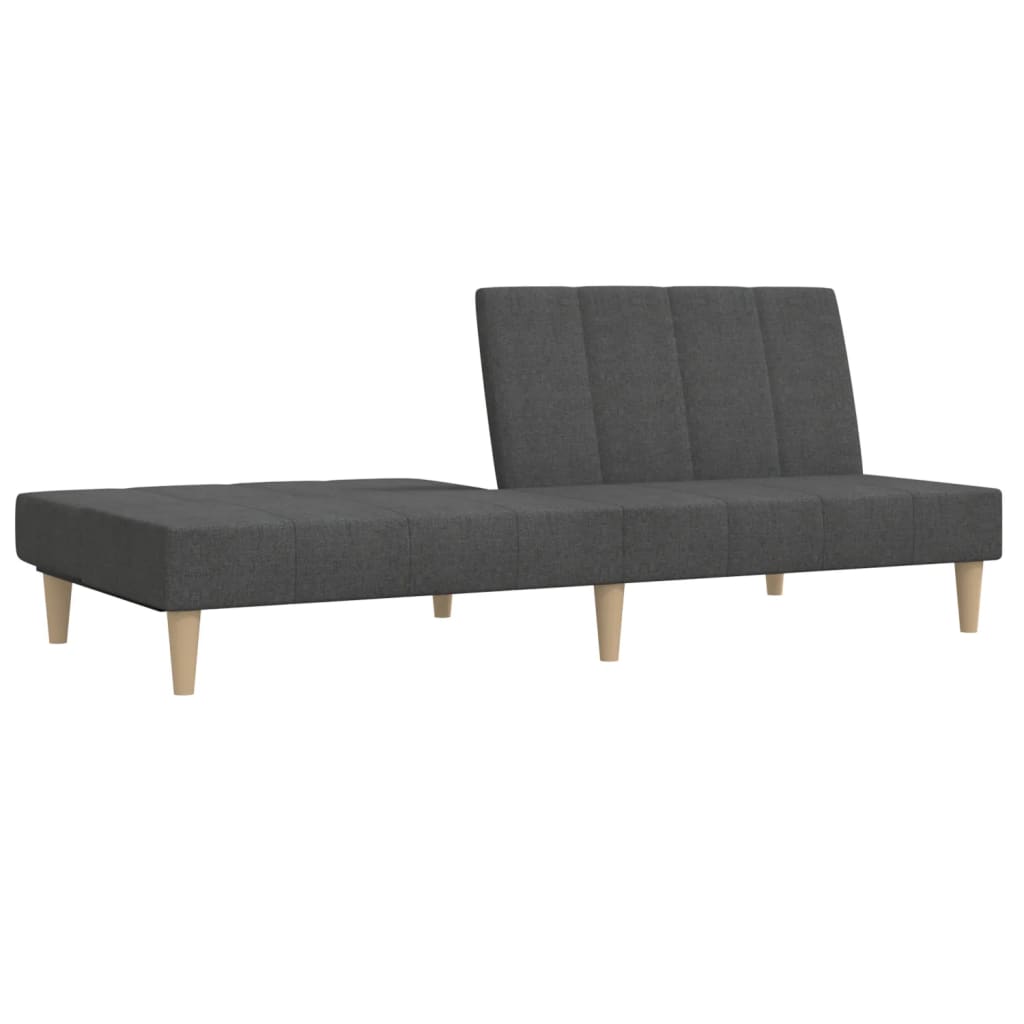 Canapé lit 2 places tissu gris foncé