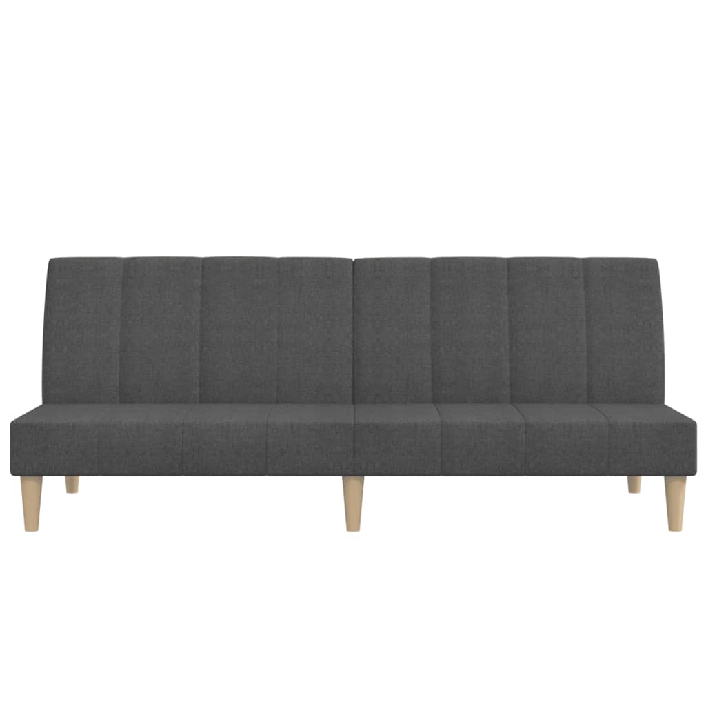 Canapé lit 2 places tissu gris foncé