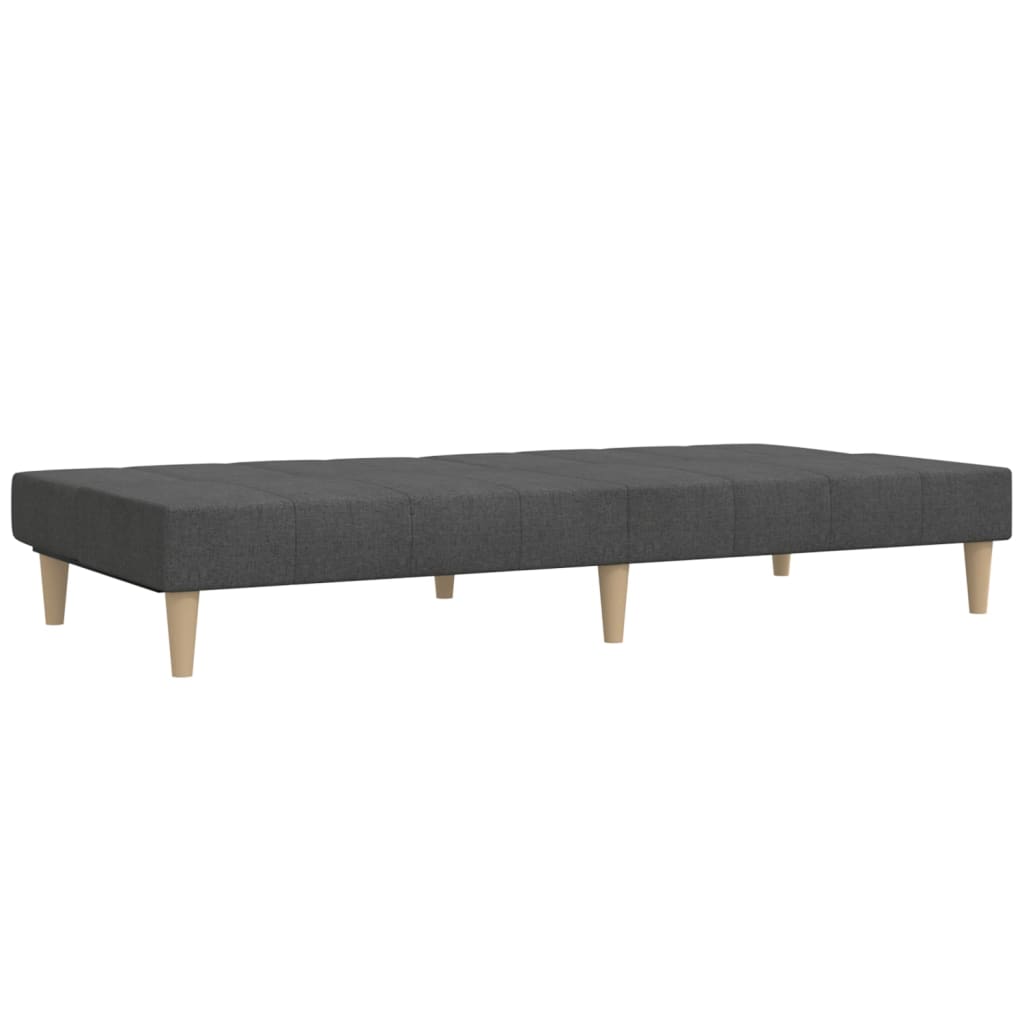 Canapé lit 2 places tissu gris foncé