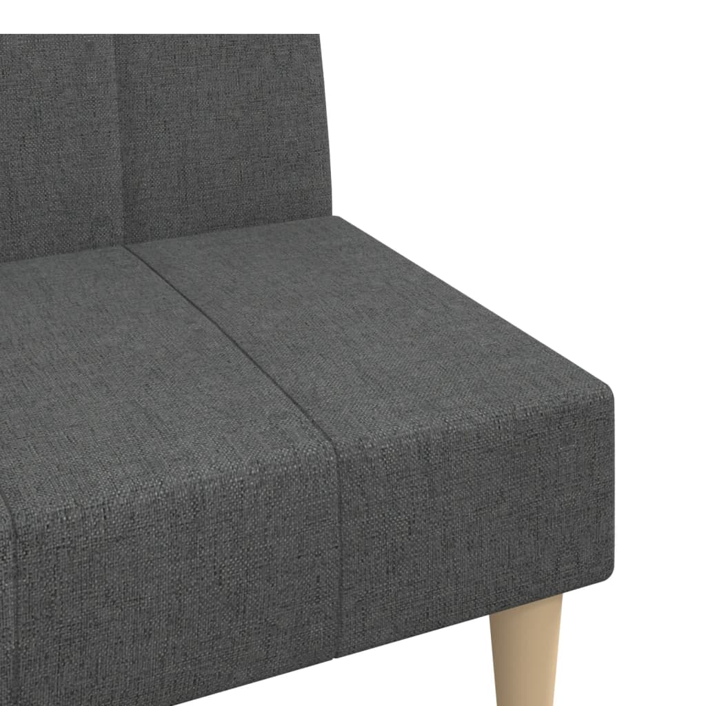 Canapé lit 2 places tissu gris foncé
