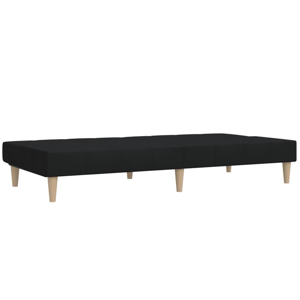 Canapé lit 2 places tissu noir