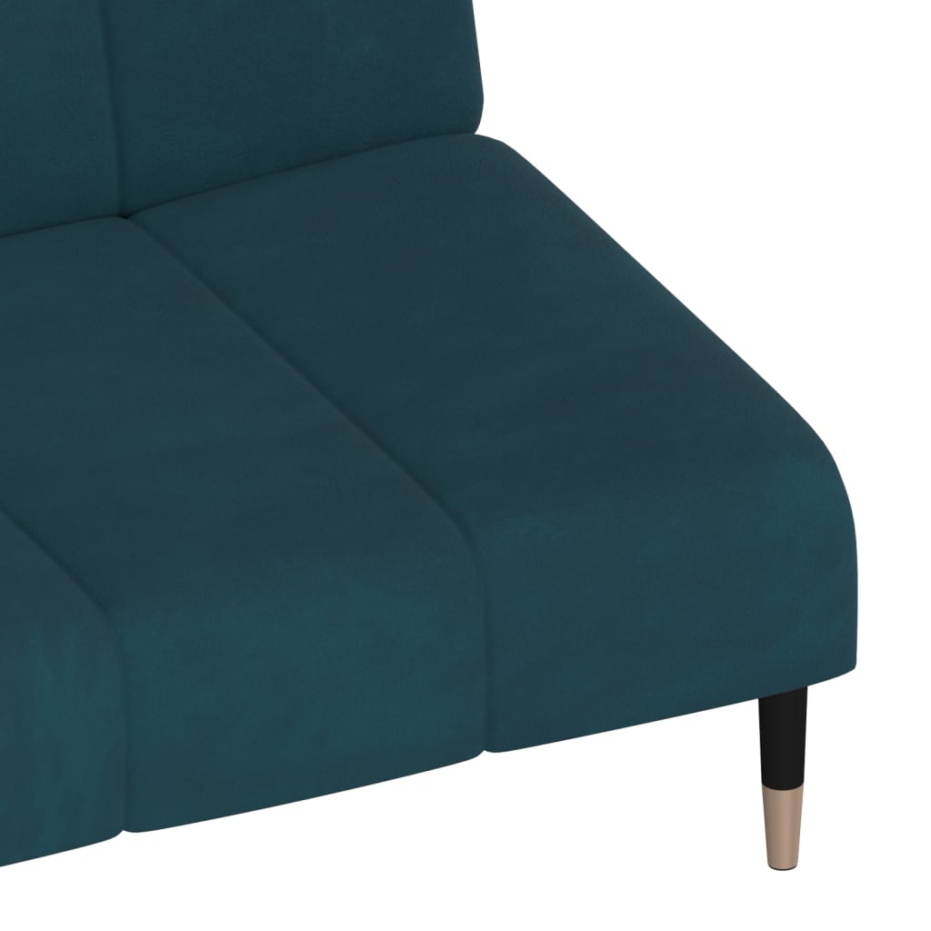 Sofa Bed 2-Seater Blue Velvet