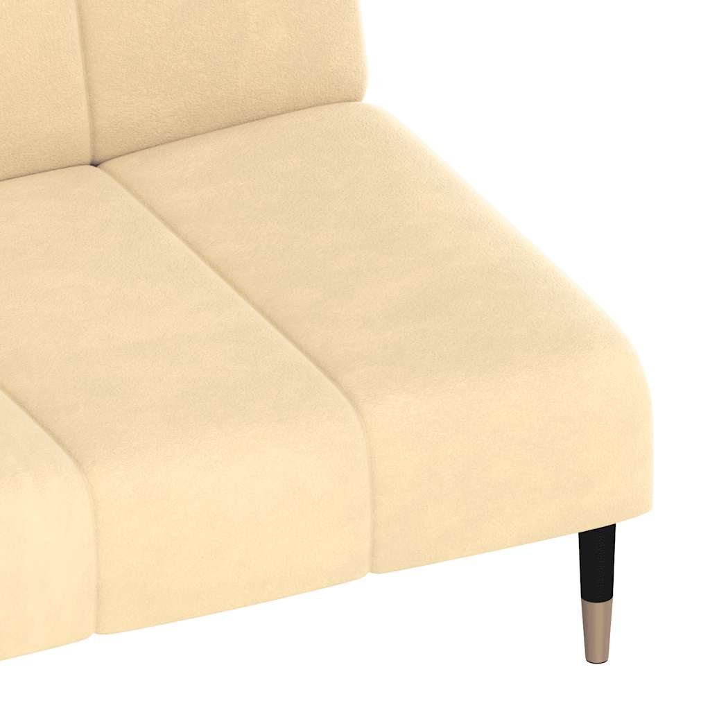 2-seater sofa bed cream velvet