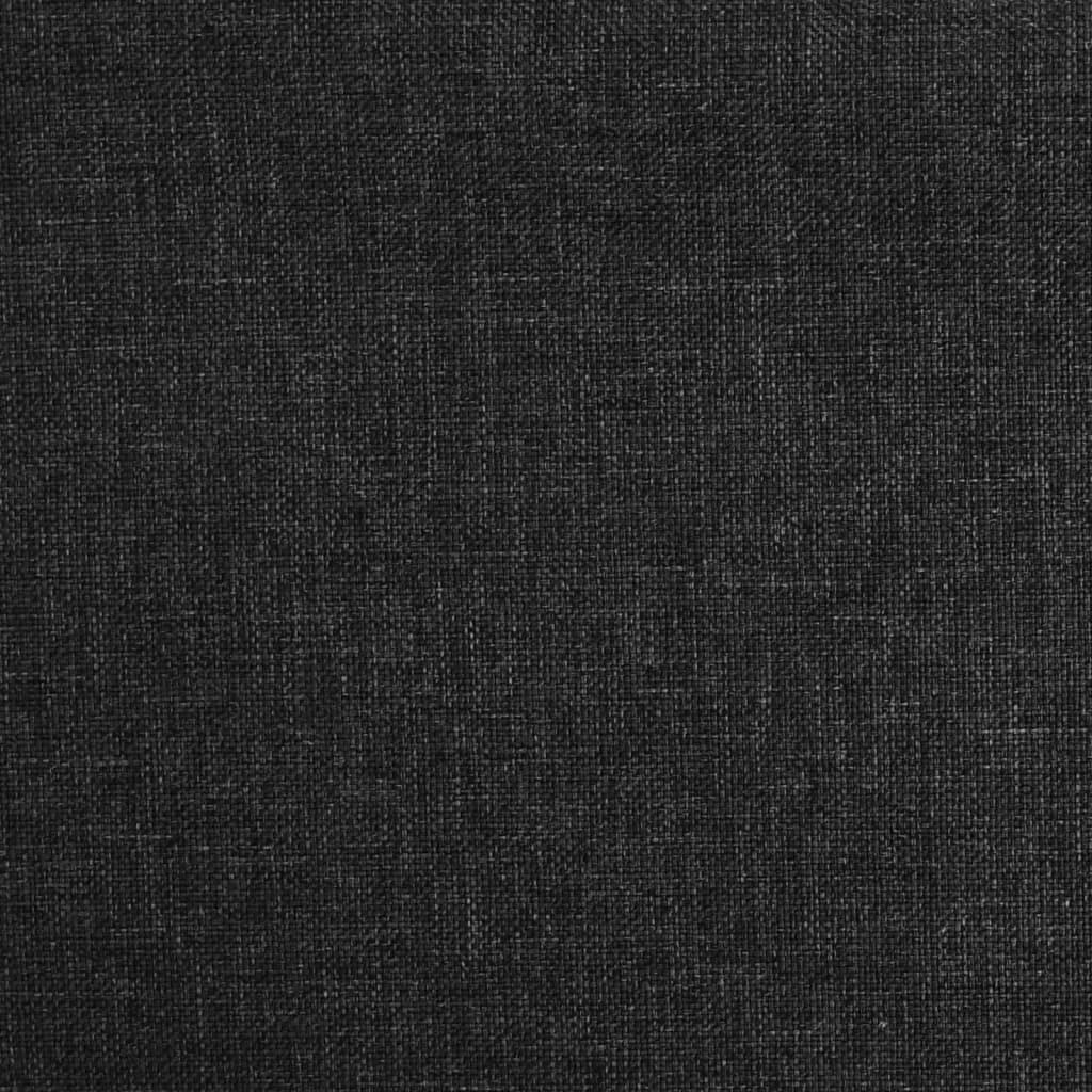 Canapé lit 2 places avec 2 oreillers tissu noir