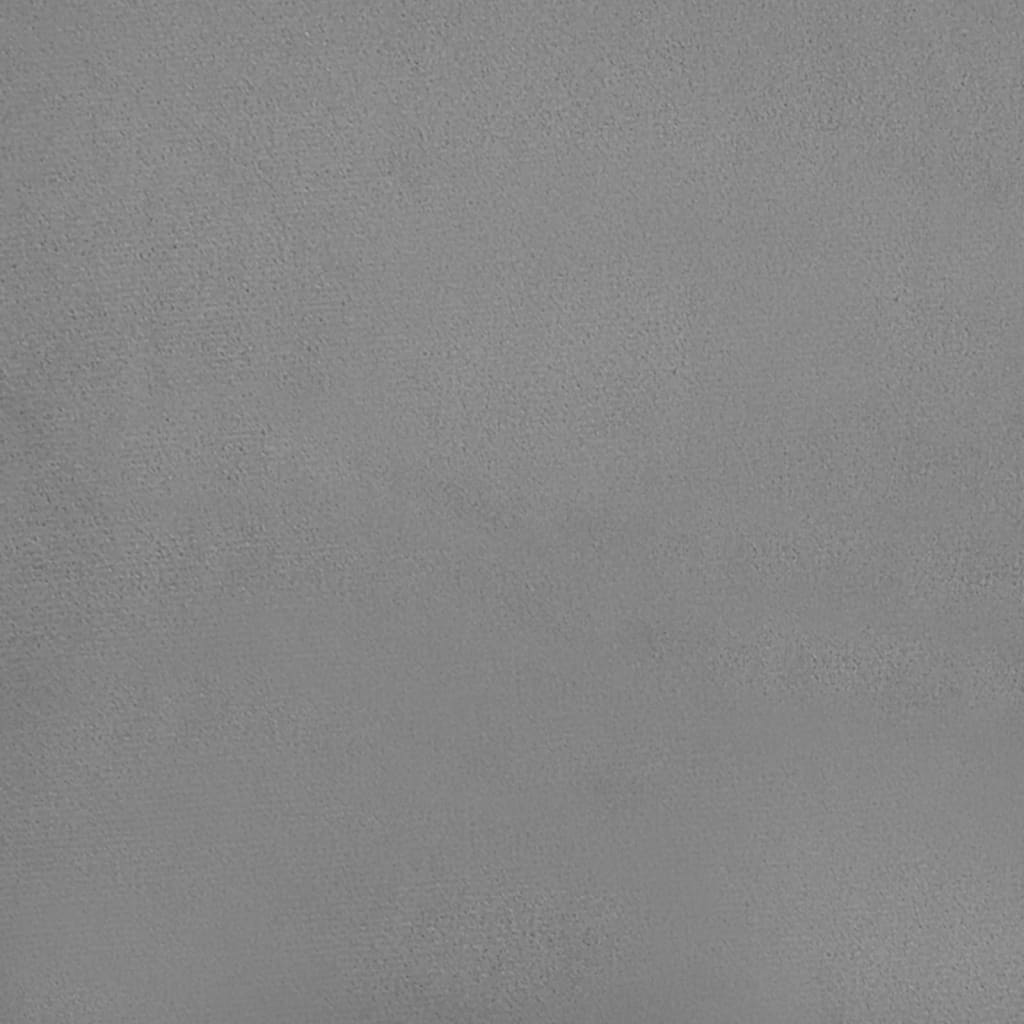 Canapé lit 2 places avec 2 coussins en velours gris clair