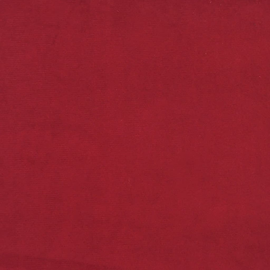 2-seater sofa bed with 2 cushions wine red velvet