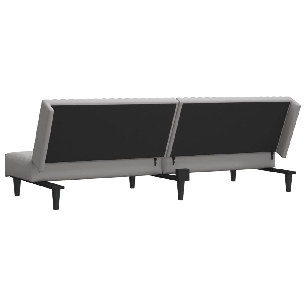Sofa Bed 2-Seater Light Gray Velvet