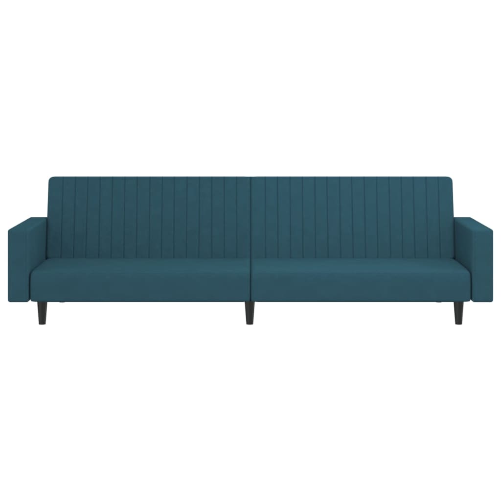 Sofa Bed 2-Seater Blue Velvet