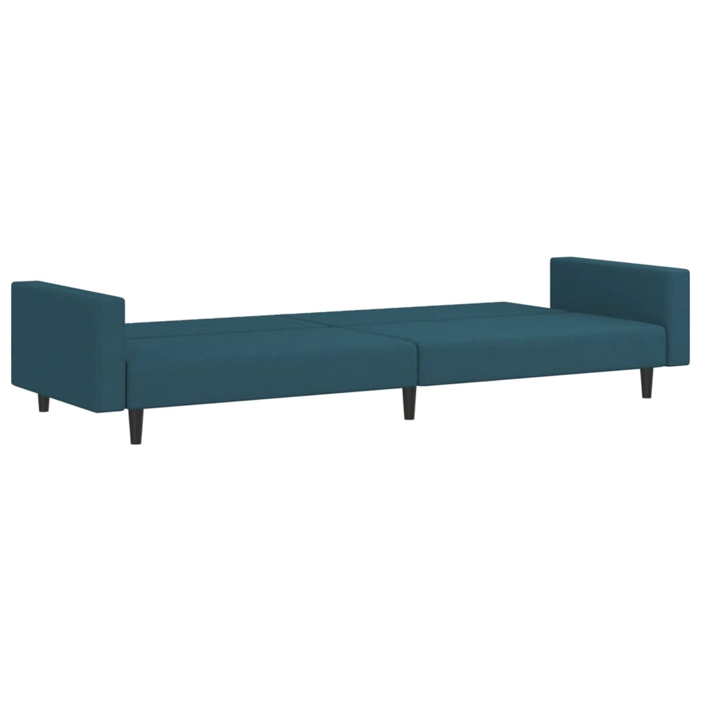 Sofa Bed 2-Seater Blue Velvet