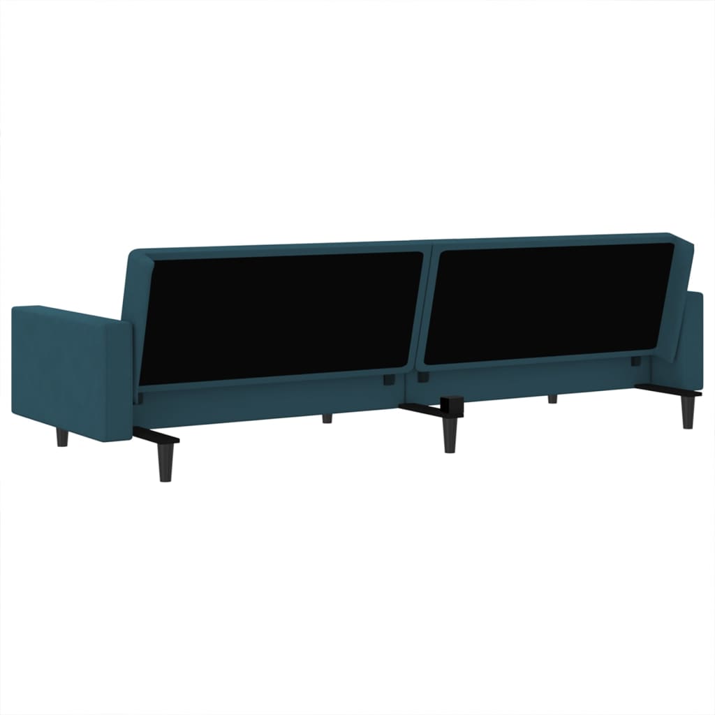 Sofa Bed 2-Seater Blue Velvet
