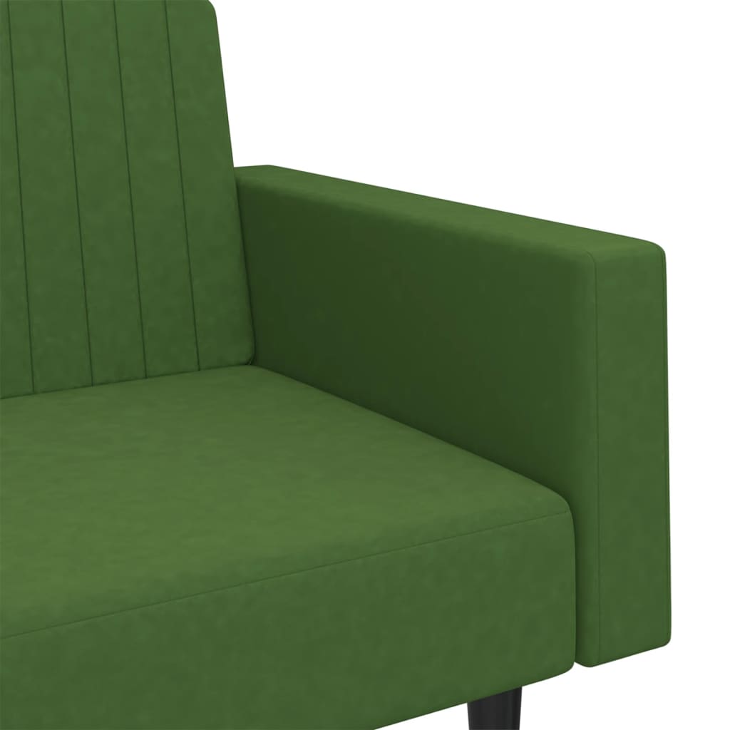 Sofa Bed 2-Seater Dark Green Velvet