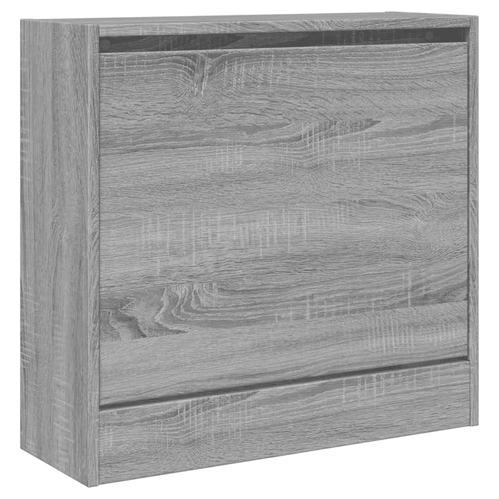 Étagère à chaussures gris Sonoma 60x21x57 cm en bois