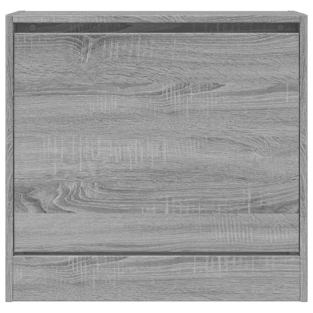 Étagère à chaussures gris Sonoma 60x21x57 cm en bois