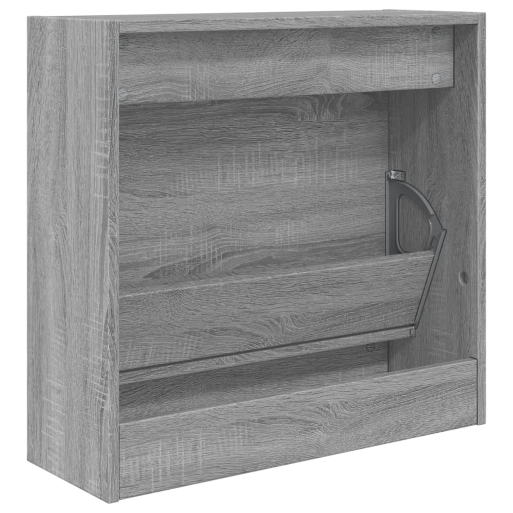 Étagère à chaussures gris Sonoma 60x21x57 cm en bois