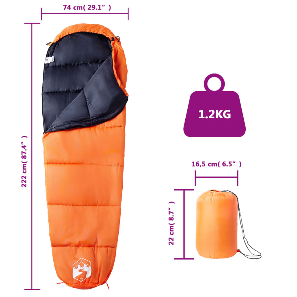 Mummy sleeping bag for adults camping 3 seasons