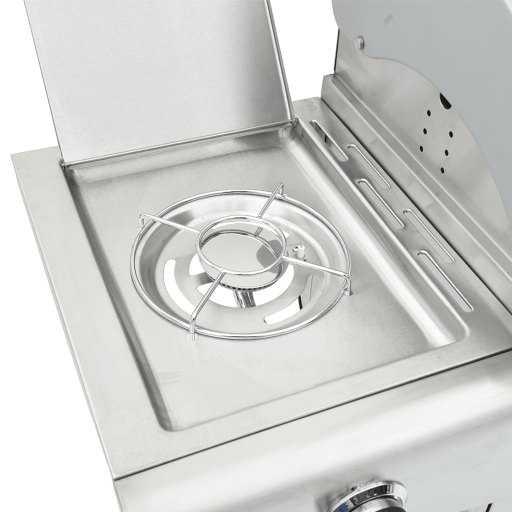 Gas Grill with 7 Burners Silver Stainless Steel