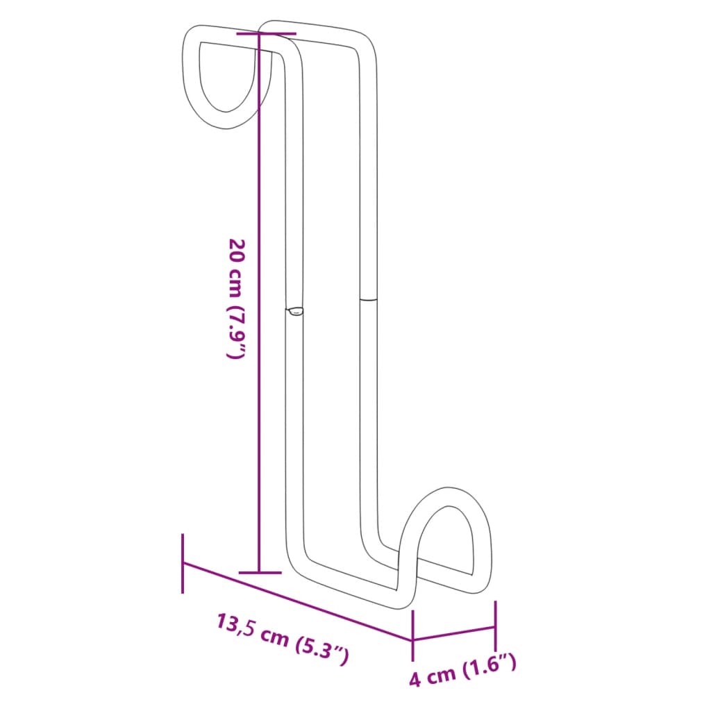 Trensenhalter 3 Stk. Schwarz Stahl