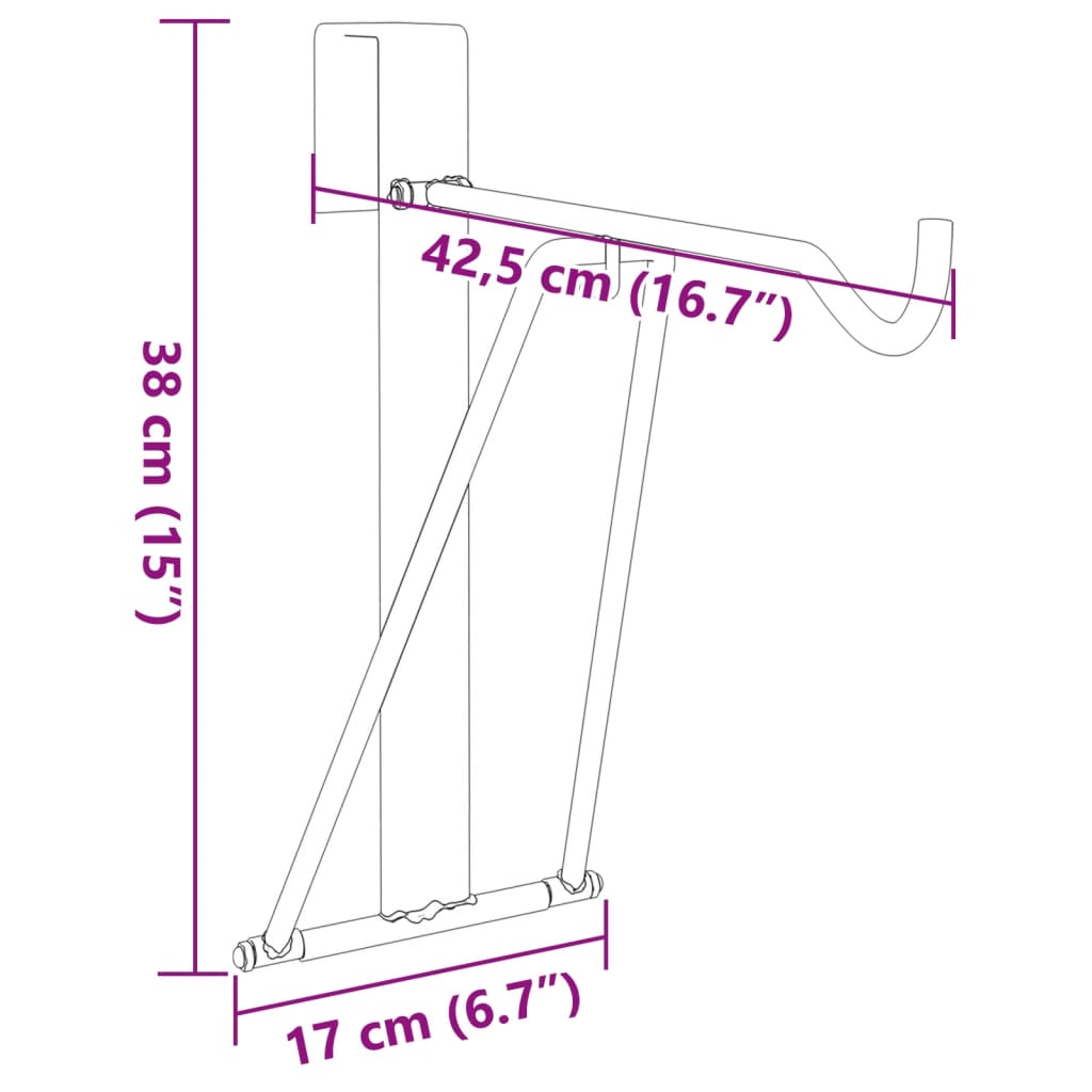 Sattelhalter Klappbar Tragbar Schwarz Stahl