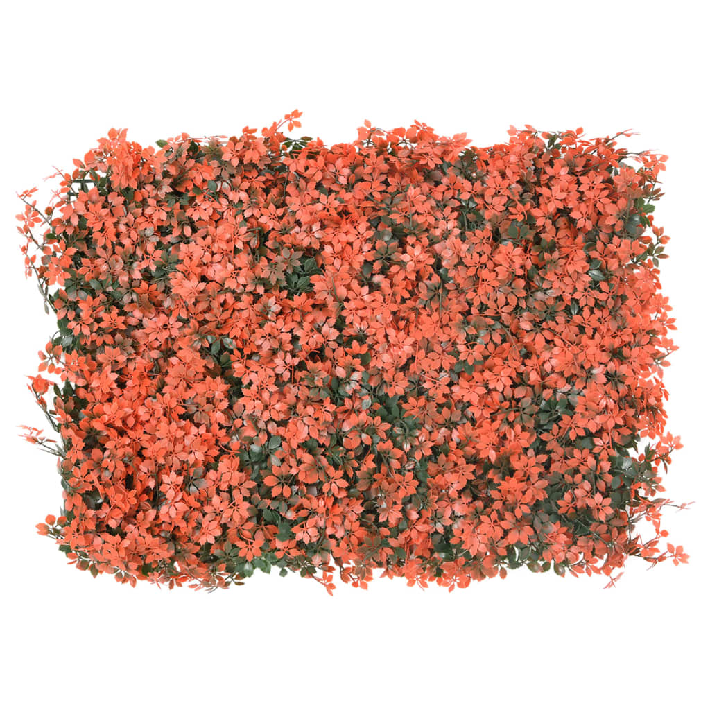 Artificial Maple Leaf Privacy Screen 6 pcs. Light Red 40x60 cm