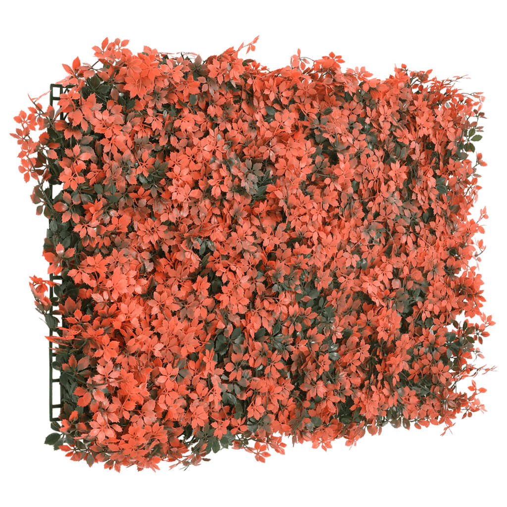 Artificial Maple Leaf Privacy Screen 6 pcs. Light Red 40x60 cm