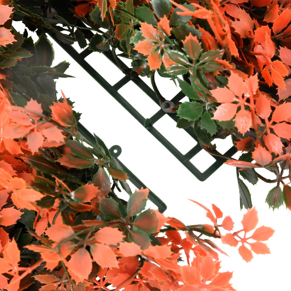 Artificial Maple Leaf Privacy Screen 6 pcs. Light Red 40x60 cm