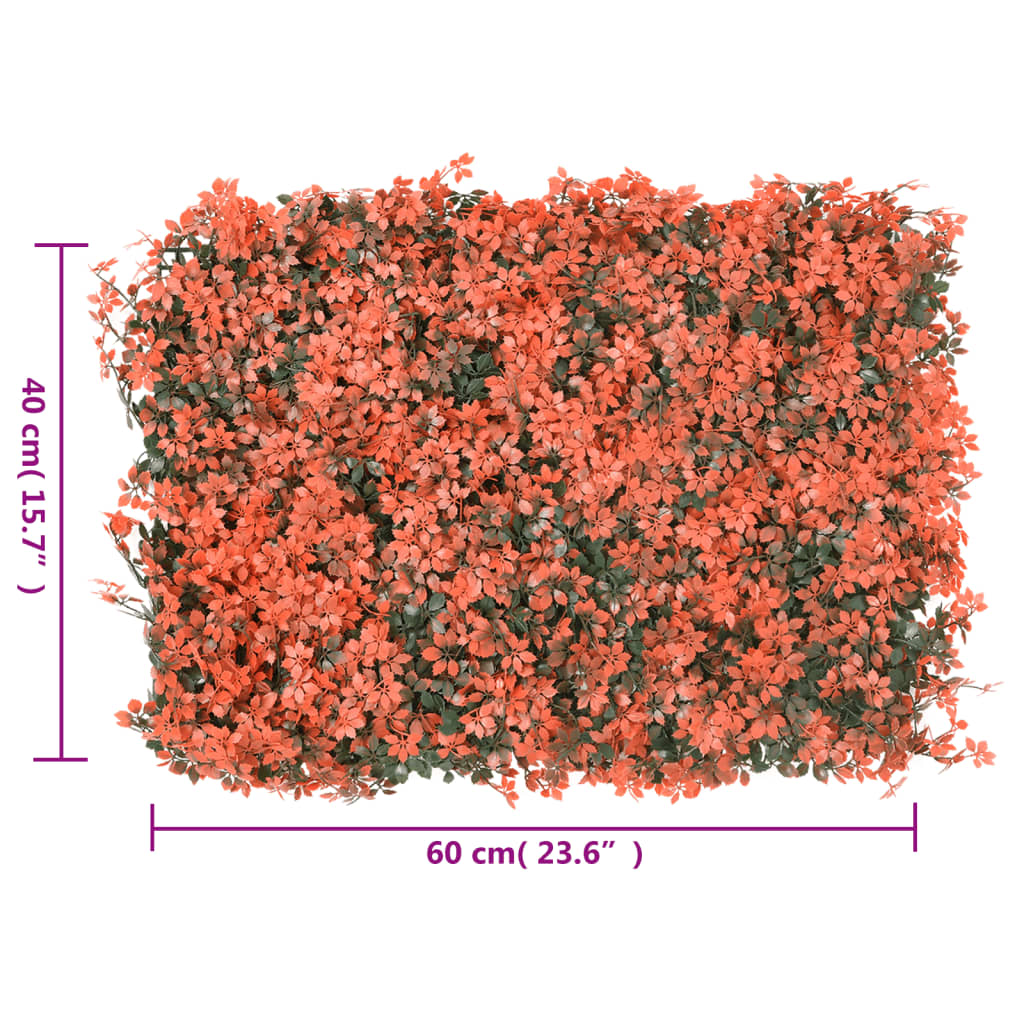 Artificial Maple Leaf Privacy Screen 24 pcs. Light Red 40x60 cm