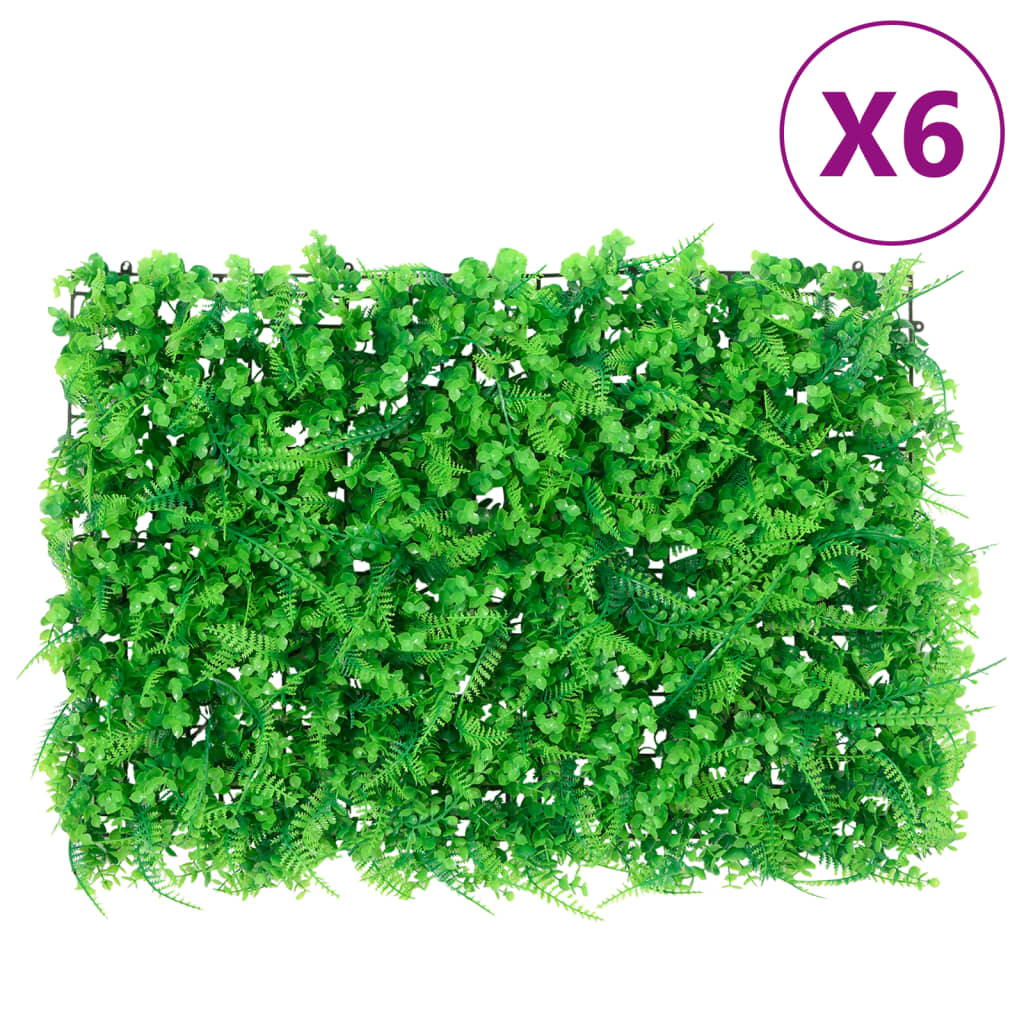 Fern Leaf Privacy Screen Artificial 6 pcs. Green 40x60 cm
